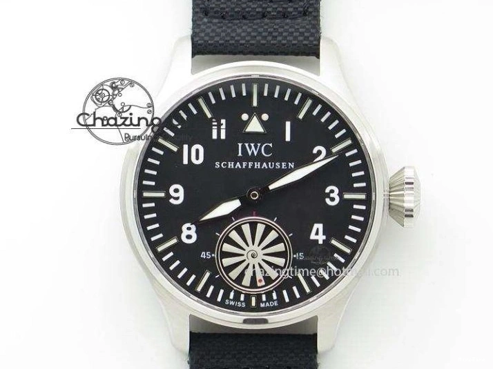 MIROTIME 0323 Mark XVIII IW327006 Titanium V7F 1:1 Best Edition Black Dial on Brown Leather Strap A Attractive 7080